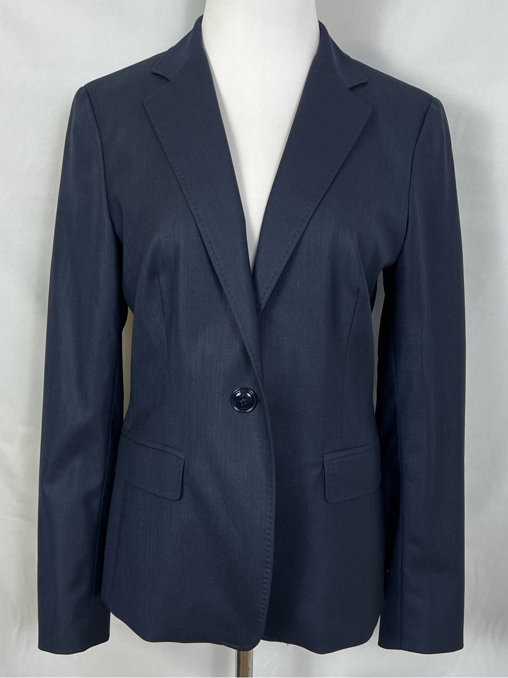 MaxMara Navy Single Button Tailored Blazer